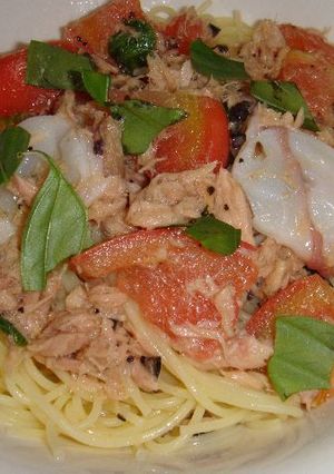 ツナとトマトの簡単冷製パスタ*-レシピのメイン写真