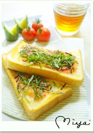 大葉薫る✿明太トースト-レシピのメイン写真