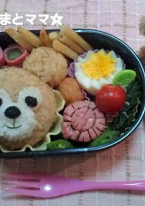 キャラ弁☆ダッフィーちゃん-レシピのメイン写真