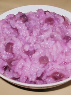 紫芋でちょっとポップな芋粥~☆-レシピのメイン写真