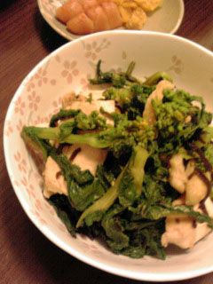 菜の花ととりムネの塩昆布炒め-レシピのメイン写真