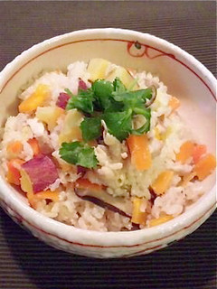 さつまいもと鶏肉の混ぜご飯-レシピのメイン写真