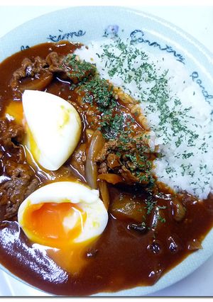 温泉玉子のせ♪ハヤシライス♪-レシピのメイン写真