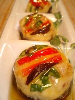椎茸のかにカマ豆腐しんじょう-レシピのメイン写真