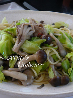 キャベツときのこたっぷりパスタ♪-レシピのメイン写真