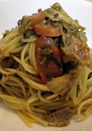 高菜と卵のピリ辛まろやかパスタ-レシピのメイン写真