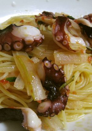 タコとセロリのパスタ-レシピのメイン写真