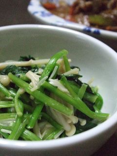 三つ葉&えのき☆醤油マヨ和えわさび風味-レシピのメイン写真