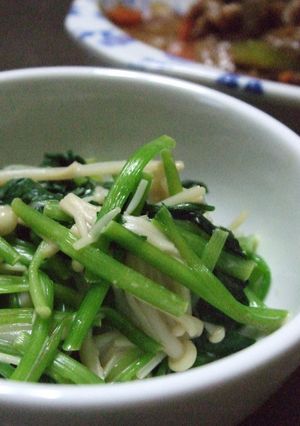三つ葉＆えのき☆醤油マヨ和えわさび風味-レシピのメイン写真