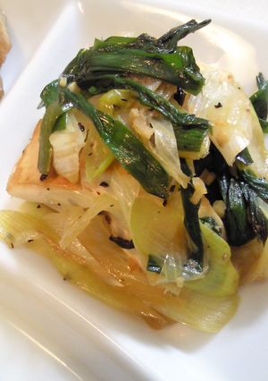 ★風邪に勝つ！豆腐と葱と韮の生姜炒め★-レシピのメイン写真