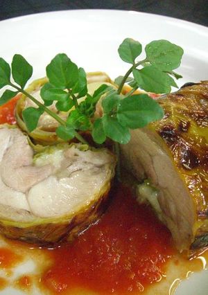 鶏肉と春キャベツのぐるぐるオーブン焼き-レシピのメイン写真