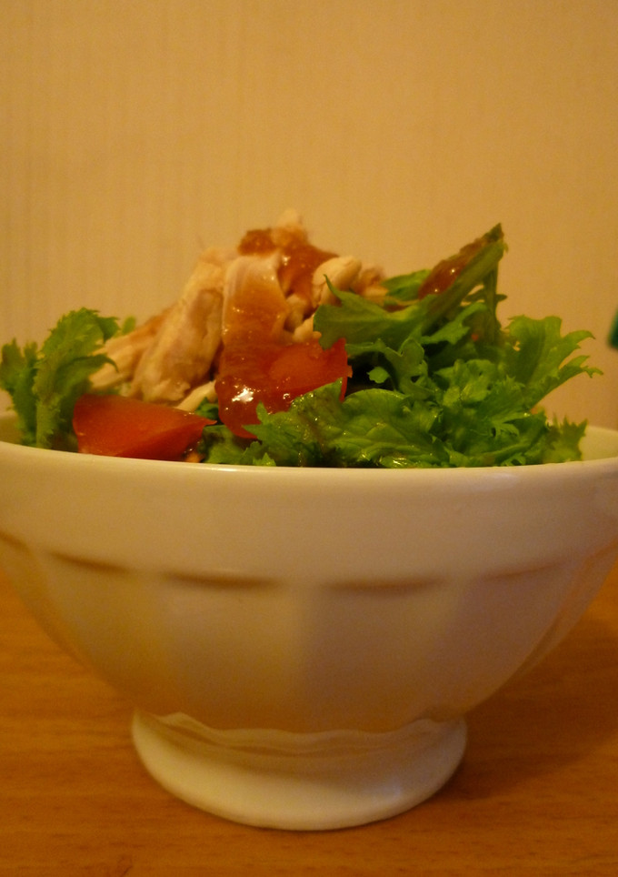 わさび菜とささみのサラダ-レシピのメイン写真