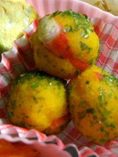 かぼちゃ煮物リメイクで☆お弁当一品♪-レシピのメイン写真