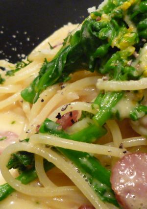菜の花入りカルボナーラ-レシピのメイン写真