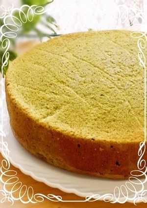 しっとりふわふわ抹茶スポンジケーキ-レシピのメイン写真