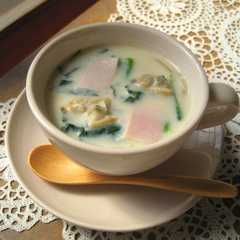 รูปของ 豆乳あさりクリームスープ♡