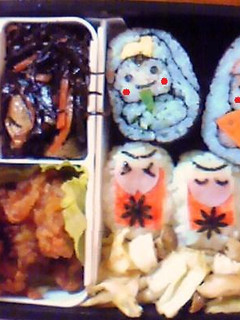 ひな祭りのお弁当☆巻きずしdeキャラ弁-レシピのメイン写真