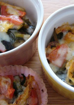 ほうれん草トマト油揚げ 簡単☆グラタン-レシピのメイン写真