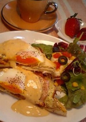 エッグベネディクト風トースト＆豆腐ソース-レシピのメイン写真