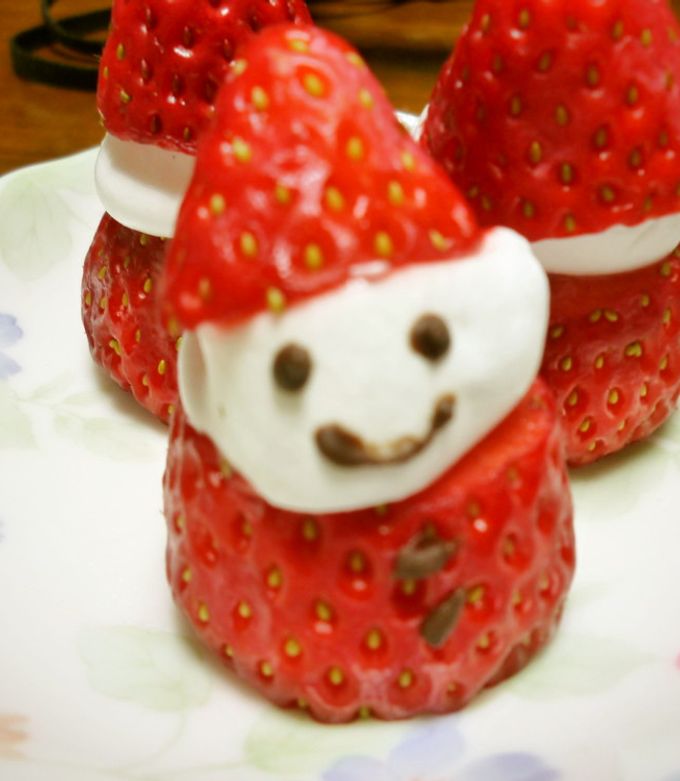 クリスマス☆いちごのマシュマロサンタさん-レシピのメイン写真