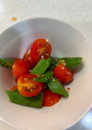 夏に最適！オクラとトマトのさっぱり和え-レシピのメイン写真