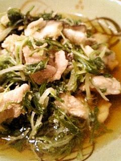 みず菜と豚肉のあっさり煮-レシピのメイン写真