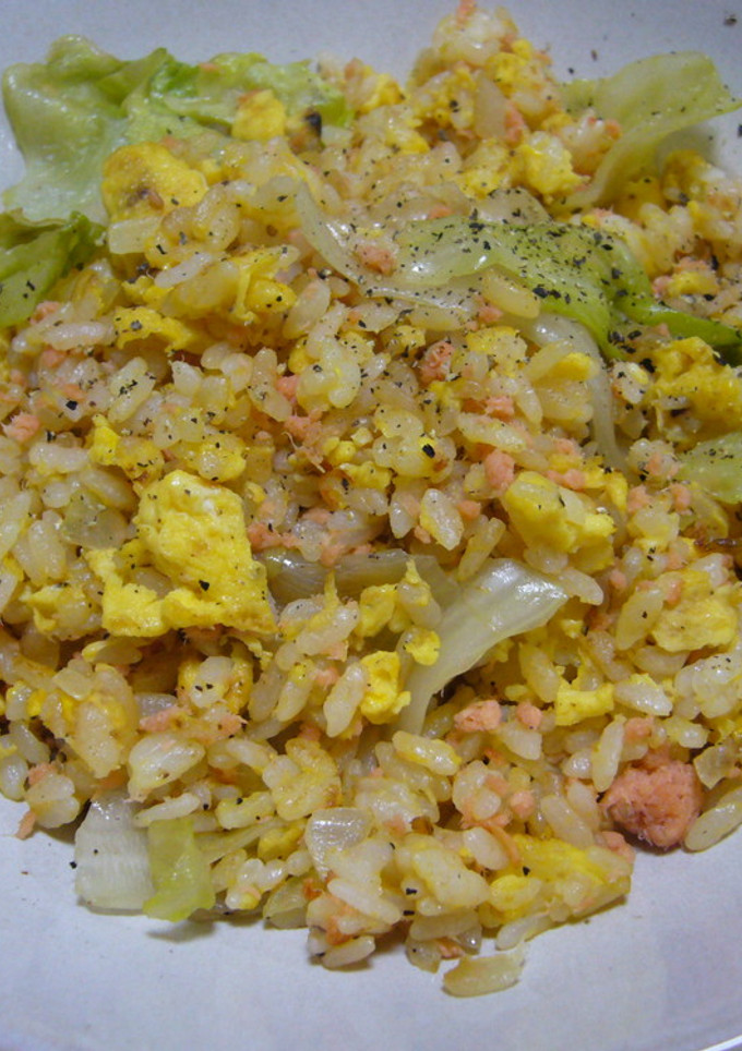 鮭とレタスの炒飯-レシピのメイン写真
