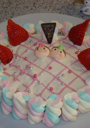 ひなまつりケーキの簡単デコ-レシピのメイン写真