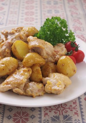 鶏肉と新ジャガのマスタードマヨネーズ炒め-レシピのメイン写真