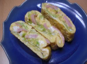 魚ソーセージとキャベツの玉子焼き-レシピのメイン写真
