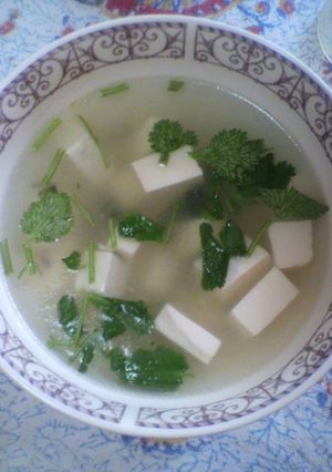 中国人が作る香菜豆腐スープ-レシピのメイン写真