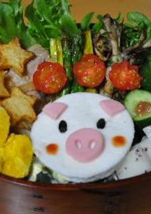 ぶたさん弁当♪-レシピのメイン写真