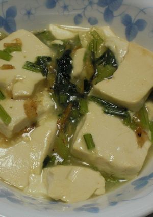 【簡単】青菜の炒め豆腐-レシピのメイン写真