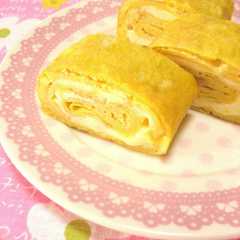 รูปของ 白菜とチーズの卵焼き♡