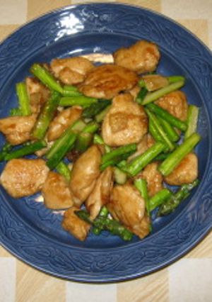 鶏ささ身とアスパラの炒め物-レシピのメイン写真