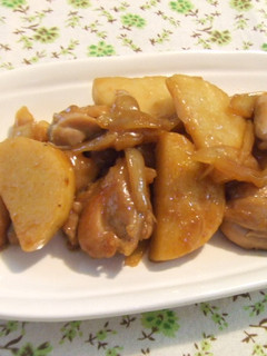 鶏肉と長いもの照り焼き風炒め-レシピのメイン写真