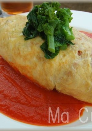 菜の花のオムライス　クーリートマトソース-レシピのメイン写真