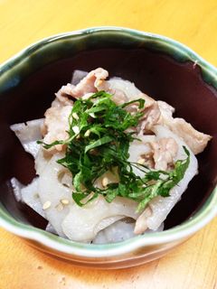 豚肉とれんこんの梅昆布茶炒め♪-レシピのメイン写真