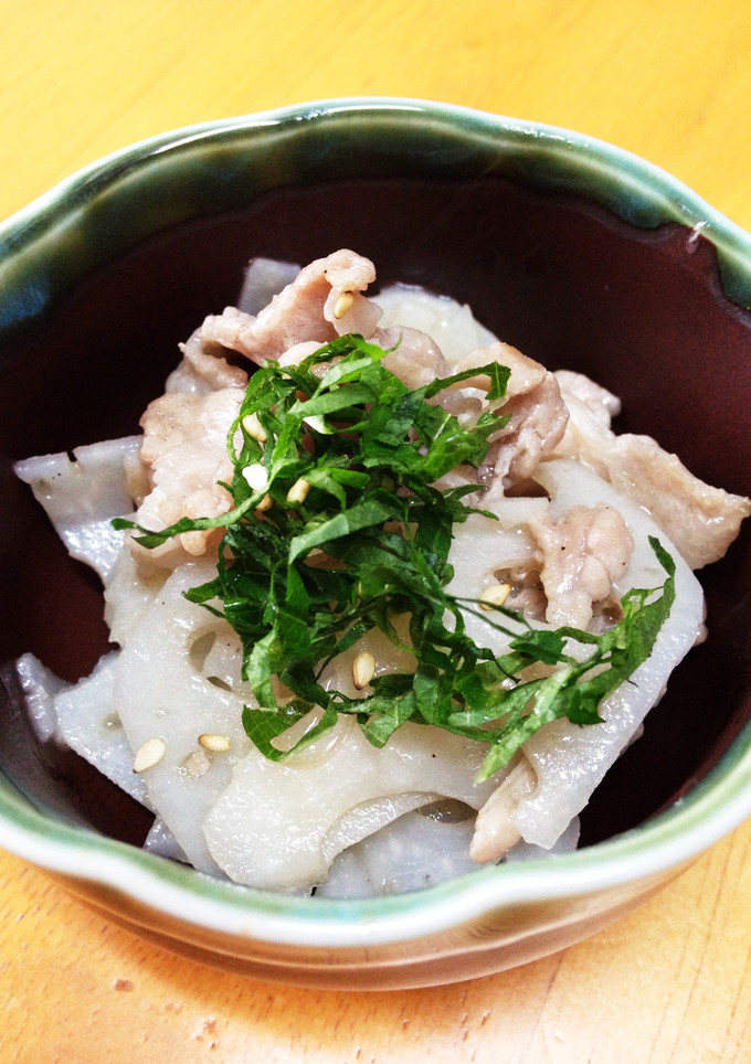 豚肉とれんこんの梅昆布茶炒め♪-レシピのメイン写真