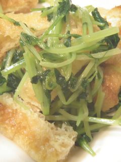 豆苗とカリカリ油揚げ☆ゆず胡椒バージョン-レシピのメイン写真