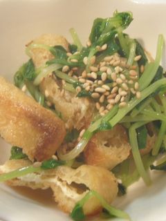 豆苗とカリカリ油揚げ☆ポン酢バージョン-レシピのメイン写真