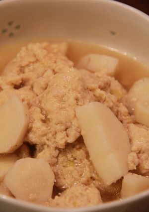 とろろ入り鶏団子の含め煮-レシピのメイン写真