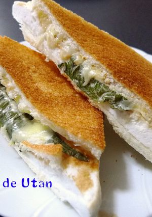 大葉にんにく醤油はんぺんホットサンド-レシピのメイン写真