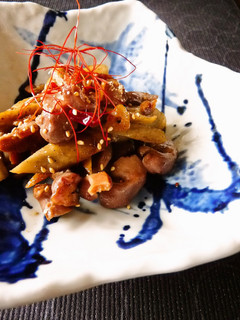砂肝とごぼうの辛味炒め-レシピのメイン写真