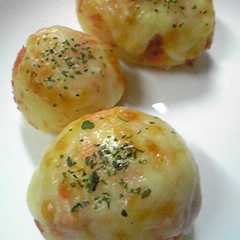 รูปของ さけフレークで☆ポテチーズ