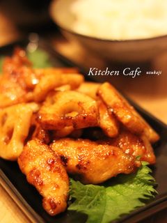 れんこんとささみの照り焼き-レシピのメイン写真