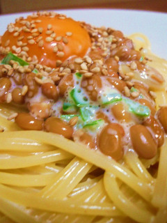 納豆明太マヨのパスタ✿とろ~り卵乗せ✿-レシピのメイン写真