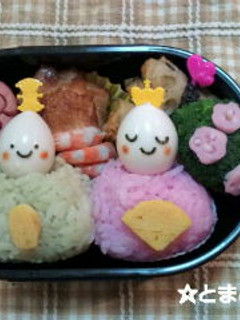 キャラ弁 お雛様-レシピのメイン写真