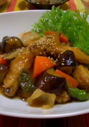 鶏手羽中と野菜の甘酢あん-レシピのメイン写真