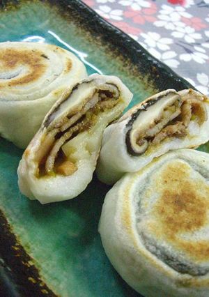 お餅で簡単　コク旨しいたけお焼き風-レシピのメイン写真